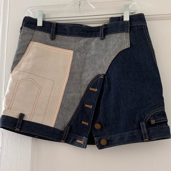 MONSE Upside Down Denim Mini Skirt - Picture 9 of 13